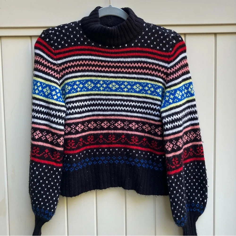 American Eagle Fair Isle sweater small multicolor